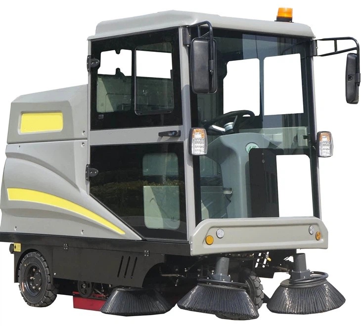 RONLON S210 industrial ride-on electric road sweeper machine for factory and warehouse floor cleaning